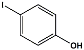 Chemical diagram for 4-Iodophenol	 Cas # 540-38-5